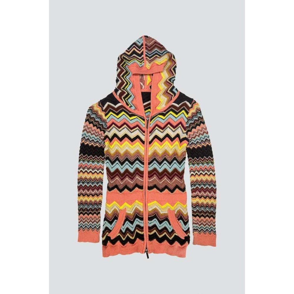 Missoni for Target 20th Anniversary Zigzag Knit Zip Up Hoodie Multi Color Medium